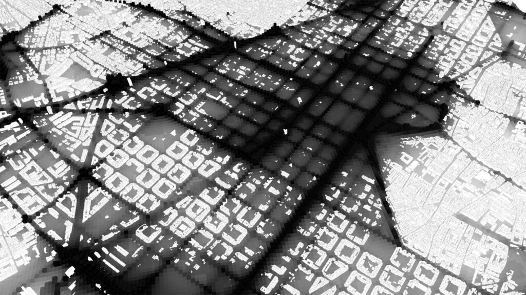 eixample barcelona black and white